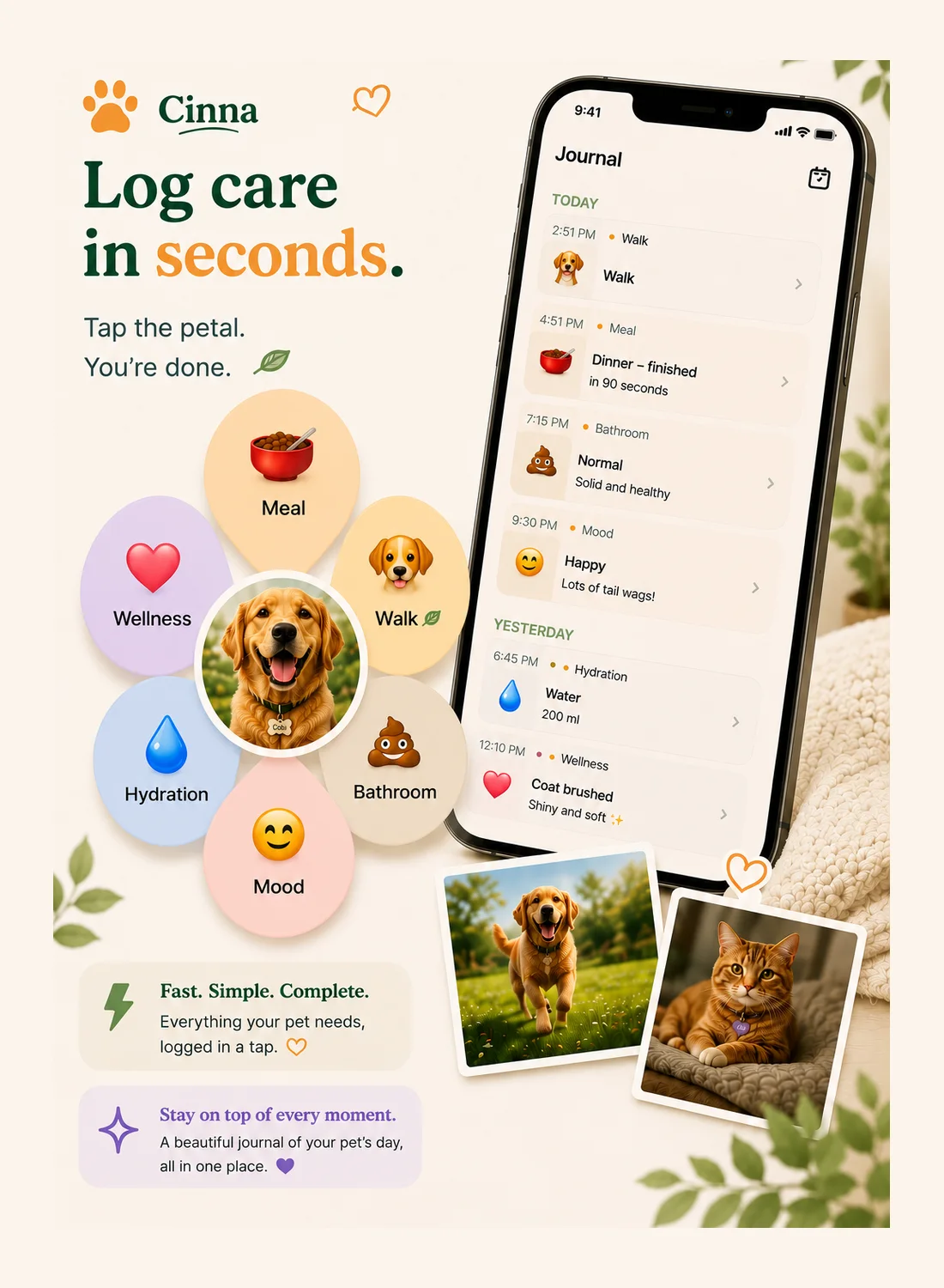 Log care in seconds