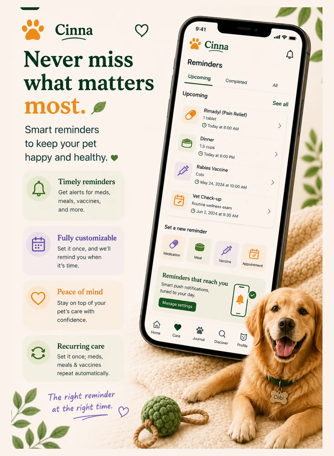 Never miss what matters most