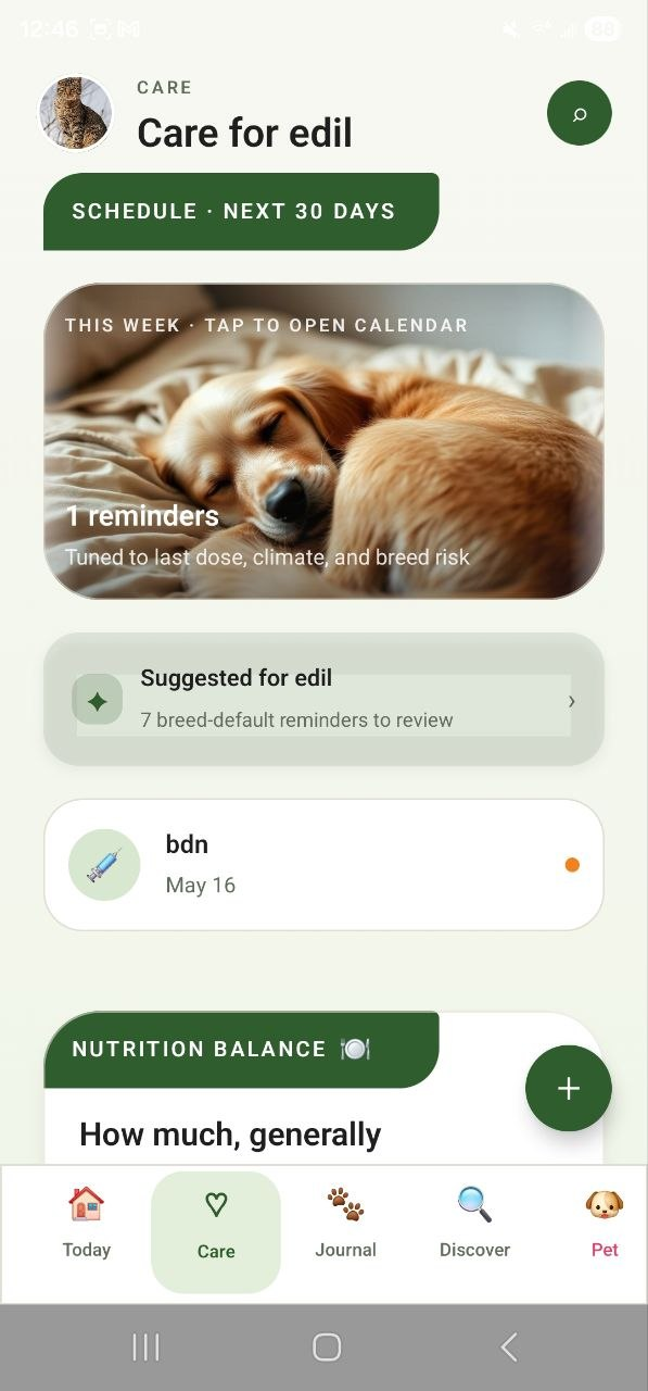 Care reminders that know your day